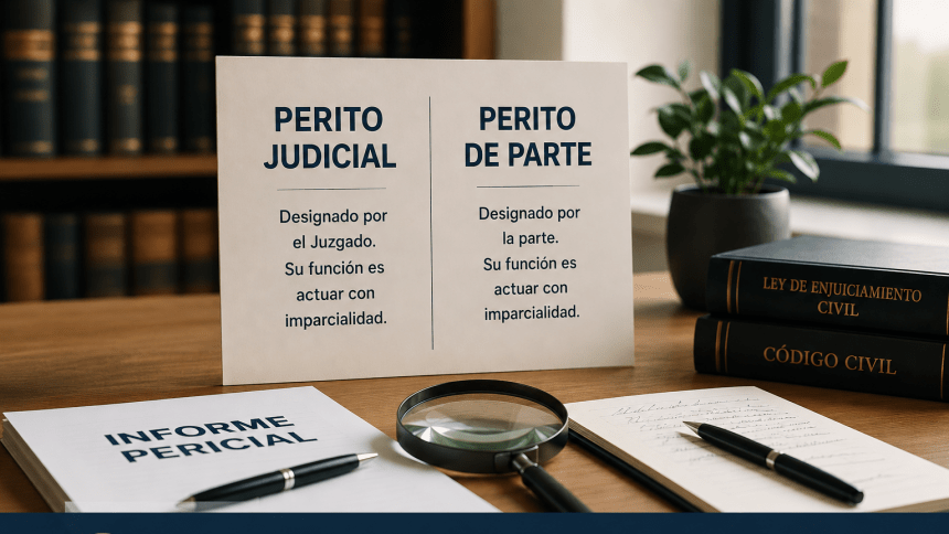 Perito judicial y perito de parte. Diferencias.
