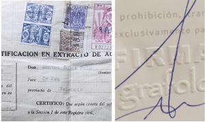 Documentoscopia. Informe pericial